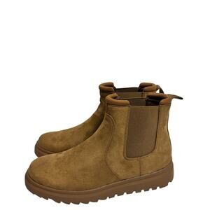 BACIA PLATFORMS WOMEN SLIP ON SUEDE COMFORT CHELSEA SIZE 9 BRAND NEW WITH BOX